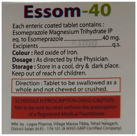 Essom 40mg Tablet image