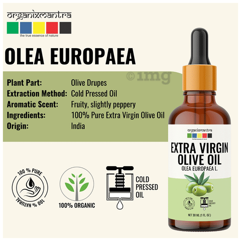 Organix Mantra Extra Virgin Olive Oil: Buy bottle of 30 ml Oil at best price in India | 1mg Organix Mantra Extra Virgin Olive Oil: Buy bottle of 30 ml Oil at best price in India | 1mg