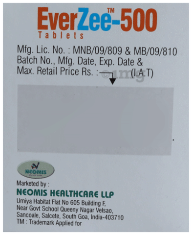 Everzee 500 Tablet image Everzee 500 Tablet image