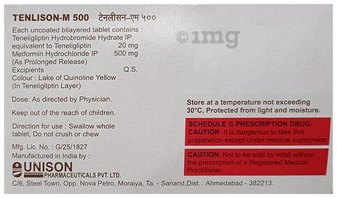 Tenlison-M 500 Tablet PR image Tenlison-M 500 Tablet PR image