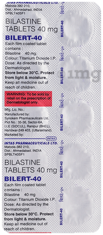 Bilert 40mg Tablet image Bilert 40mg Tablet image