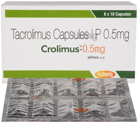 Crolimus 0.5mg Capsule image Crolimus 0.5mg Capsule image