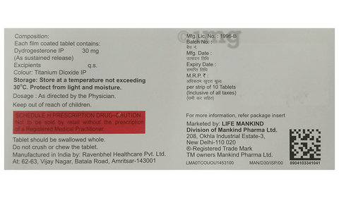 Dydroboon 30mg Tablet SR image