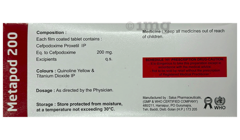 Metapod 200 Tablet image Metapod 200 Tablet image