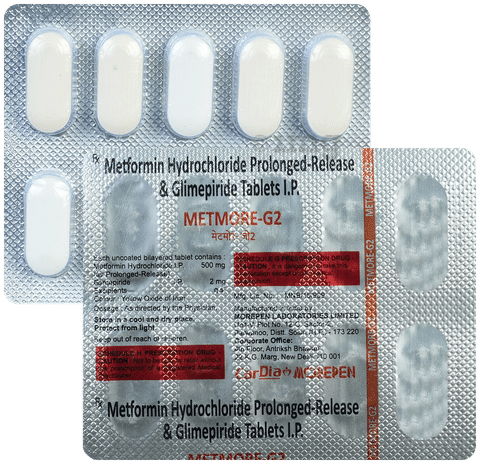 Metmore G 2 mg/500 mg Tablet