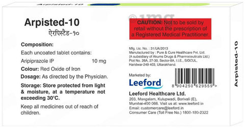 Arpisted 10mg Tablet image