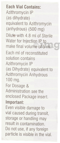 Azithral 500mg Injection image