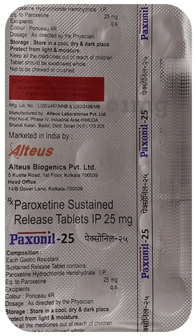 Paxonil 25 Tablet SR image Paxonil 25 Tablet SR image
