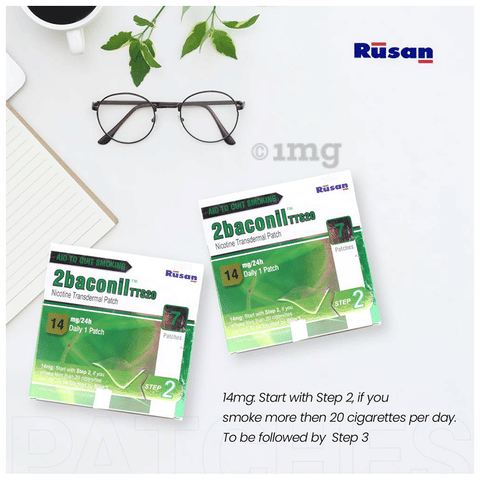 2baconil TTS20 Nicotine Transdermal Patch 14mg/24h | (Step 2) | Helps to Quit Smoking image