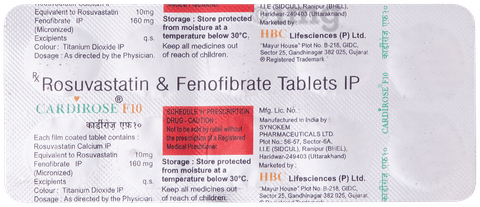 Cardirose F 10 Tablet image