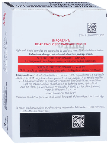 Eglucent Rapid (3ml Each) Solution for Injection