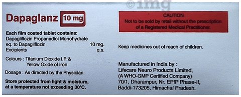 Dapaglanz 10mg Tablet image