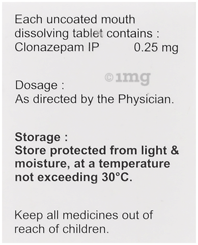 Calmon 0.25MG Tablet MD 4 Calmon 0.25MG Tablet MD 4