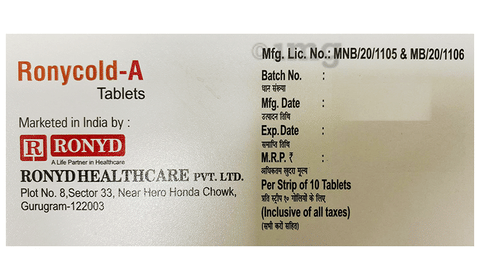 Ronycold-A Tablet SR image Ronycold-A Tablet SR image