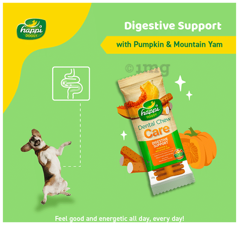 Heads Up For Tails Happi Doggy Dental Chew Care Digestive Support