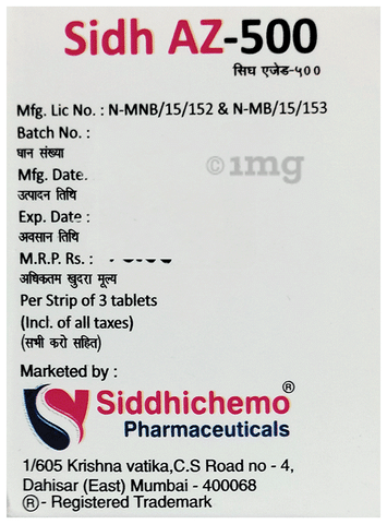 Sidh AZ 500 Tablet