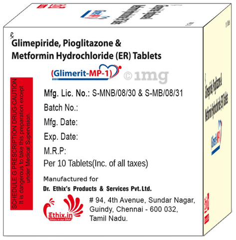 Glimerit-MP 1 Tablet ER image Glimerit-MP 1 Tablet ER image