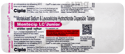 Montecip LC Junior 2.5mg/4mg Tablet image