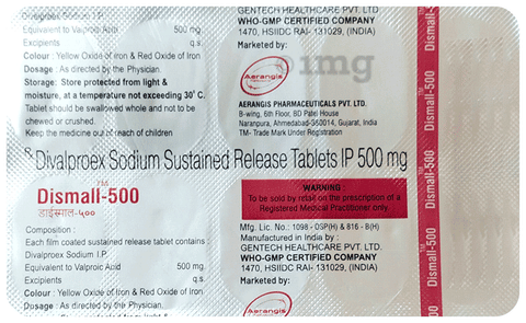 Dismall 500 Tablet SR image Dismall 500 Tablet SR image