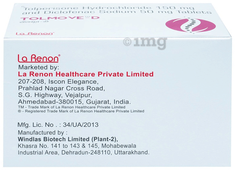 Tolmove D 150mg/50mg Tablet image Tolmove D 150mg/50mg Tablet image