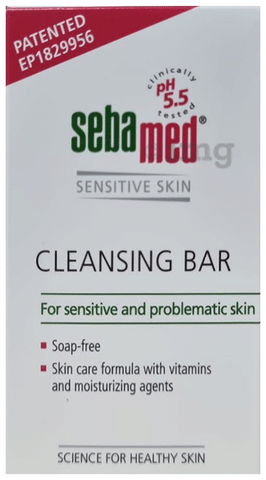 Sebamed Cleansing Bar with Vitamins for Sensitive Skin Soap Free