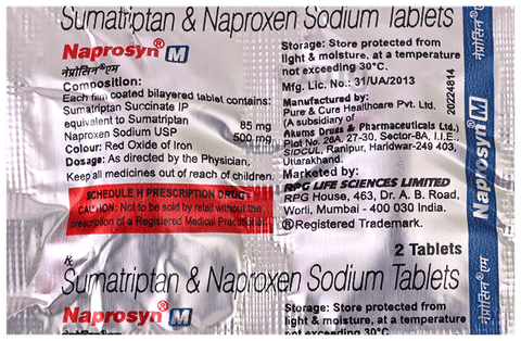Naprosyn M 85mg/500mg Tablet image Naprosyn M 85mg/500mg Tablet image