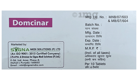 Domcinar Tablet image