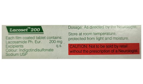 Lacoset 200 Tablet image Lacoset 200 Tablet image