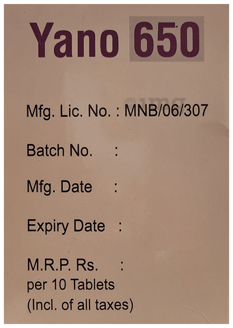 Yano 650 Tablet image