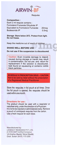 Airwin-BF (2 ml each) Respules image Airwin-BF (2 ml each) Respules image