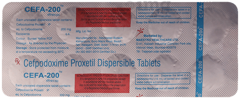 Cefa 200mg Tablet image Cefa 200mg Tablet image