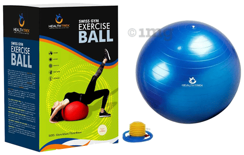 Healthtrek Anti Burst Gym/Yoga/Exercise/Swiss Ball 85cm Blue: Buy