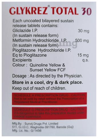 Glykrez Total 30 Tablet SR