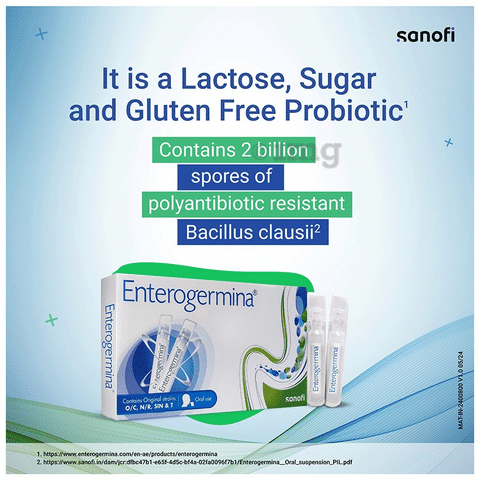Enterogermina Probiotic Supplement | For Alterations of Intestinal Bacterial Flora & Stomach Care