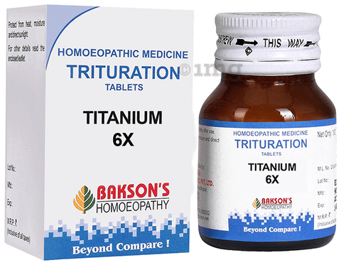 Bakson s Homeopathy Titanium Trituration Tablet 6X Buy bottle of