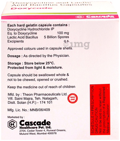Doxycade 100mg Capsule image