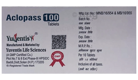 Aclopass 100 Tablet image