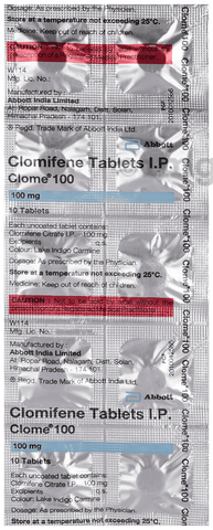 Clome 100mg Tablet image