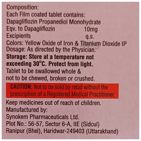 Dapaturn 10 Tablet image
