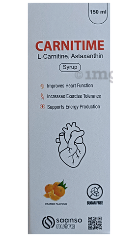 Carnitime Syrup Orange Sugar Free: Buy bottle of 150.0 ml Syrup at best price in India | 1mg Carnitime Syrup Orange Sugar Free: Buy bottle of 150.0 ml Syrup at best price in India | 1mg
