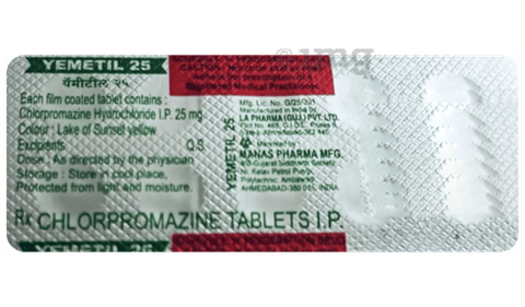 Yemetil 25mg Tablet image Yemetil 25mg Tablet image