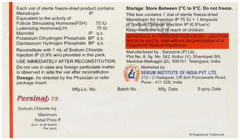 Persinal 75IU Injection image