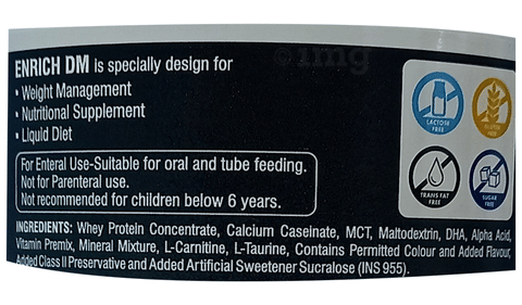 Enrich-DM Diabetes Care Protein Powder Vanilla: Buy jar of 400.0 gm Powder  at best price in India