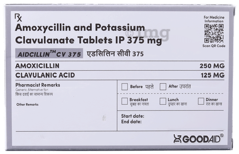 Aidcillin CV 375 Tablet