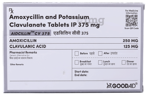 Aidcillin CV 375 Tablet image