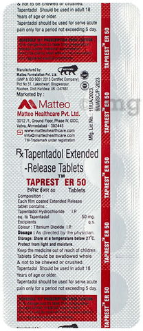 Taprest ER 50 Tablet image Taprest ER 50 Tablet image
