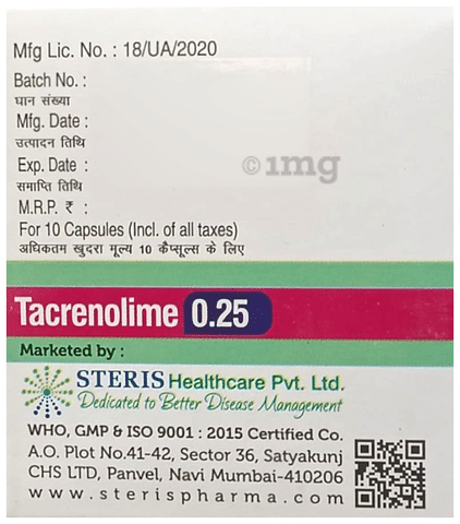 Tacrenolime 0.25 Capsule