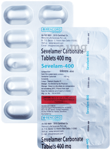Sevelam 400 Tablet image