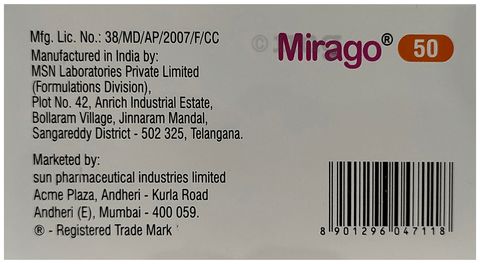 Mirago 50 Tablet PR image Mirago 50 Tablet PR image