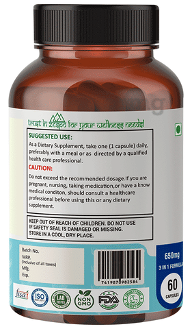Zespo Sea Moss Complex 650mg Each Capsules (60 Each): Buy combo